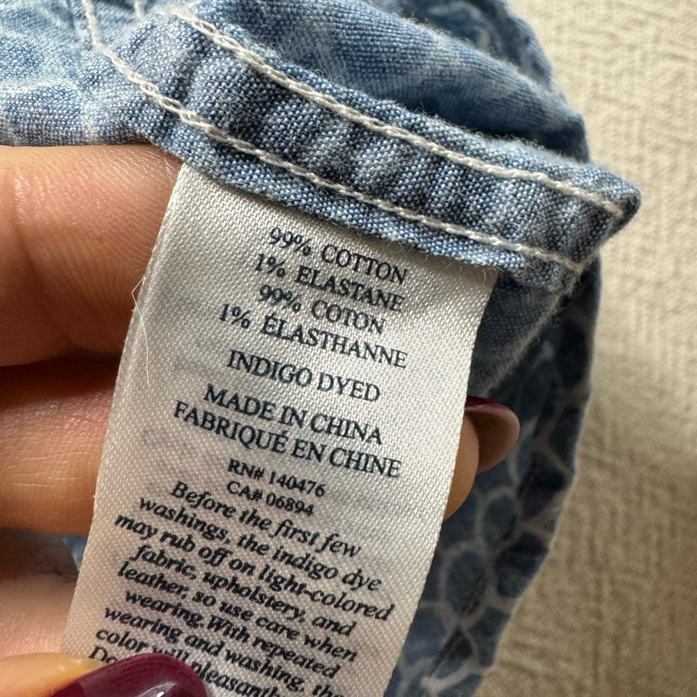 Faherty Blue Patterned Casual Button Down Shirt - image 8